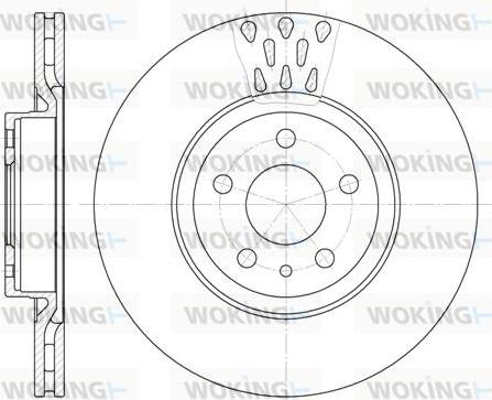 Woking D6316.10 - Тормозной диск autospares.lv