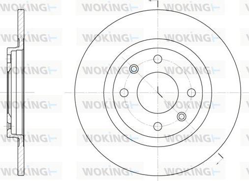 Woking D6241.01 - Тормозной диск autospares.lv