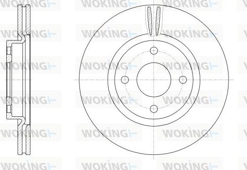 Woking D62555.10 - Тормозной диск autospares.lv