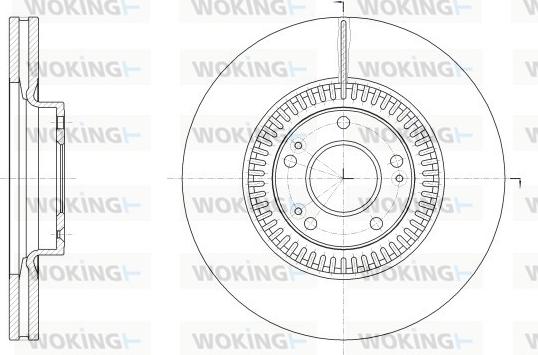 Woking D62525.10 - Тормозной диск autospares.lv