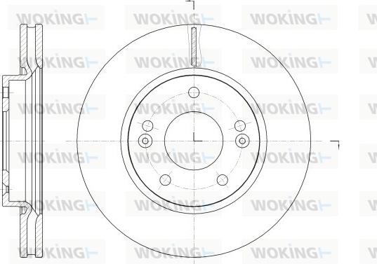 Woking D62523.10 - Тормозной диск autospares.lv