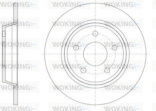 Woking D62522.00 - Тормозной диск autospares.lv