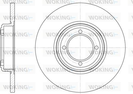 Woking D6261.00 - Тормозной диск autospares.lv