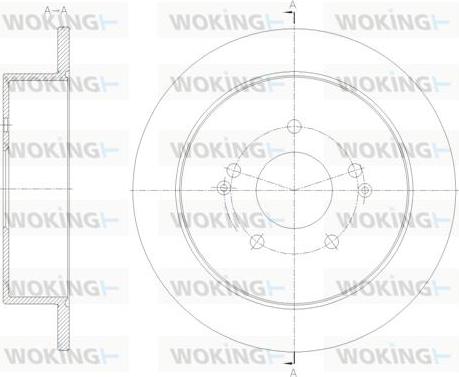 Woking D62096.00 - Тормозной диск autospares.lv