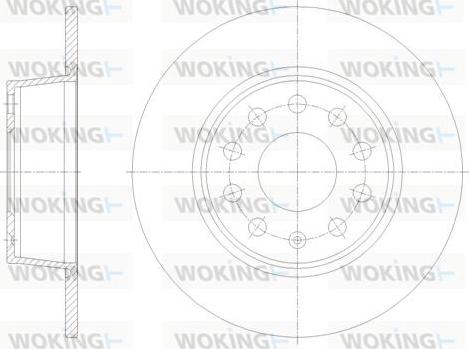 Woking D62098.00 - Тормозной диск autospares.lv