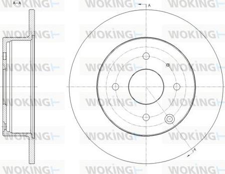 Woking D62053.00 - Тормозной диск autospares.lv