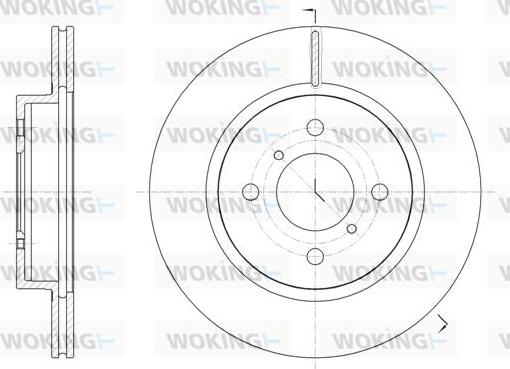 Woking D62066.10 - Тормозной диск autospares.lv