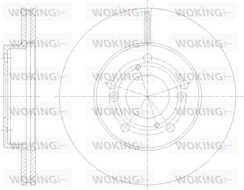 Woking D62061.10 - Тормозной диск autospares.lv