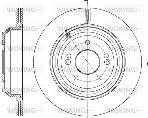 Woking D62068.10 - Тормозной диск autospares.lv