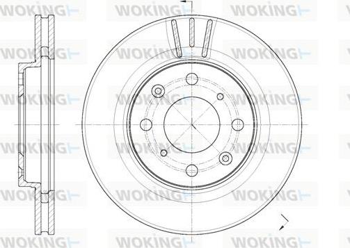 Woking D62086.10 - Тормозной диск autospares.lv