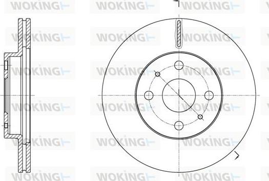 Woking D62088.10 - Тормозной диск autospares.lv