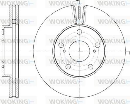 Woking D62087.10 - Тормозной диск autospares.lv