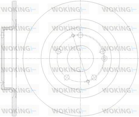 Woking D62101.00 - Тормозной диск autospares.lv