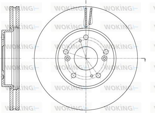 Woking D62107.10 - Тормозной диск autospares.lv