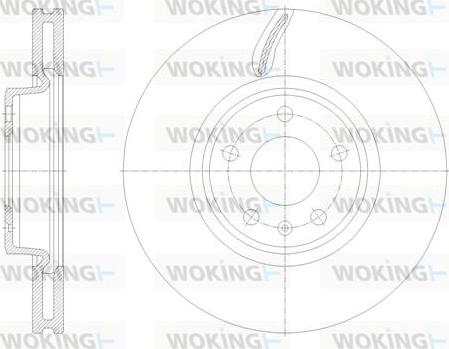 Woking D62131.10 - Тормозной диск autospares.lv