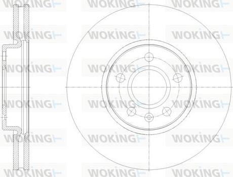 Woking D62124.10 - Тормозной диск autospares.lv