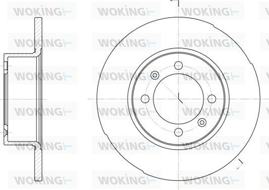 Woking D6286.00 - Тормозной диск autospares.lv