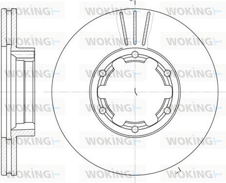 Woking D6234.10 - Тормозной диск autospares.lv