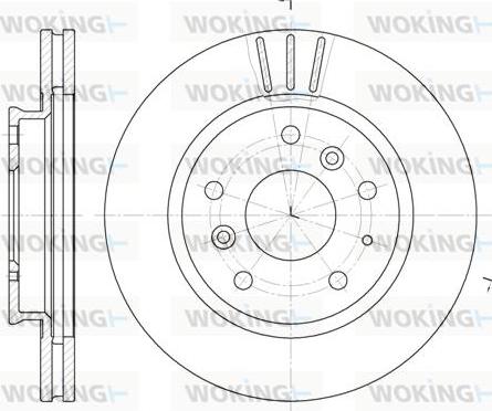 Woking D6237.10 - Тормозной диск autospares.lv