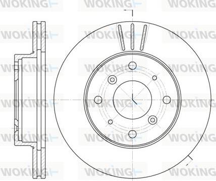 Woking D6225.10 - Тормозной диск autospares.lv