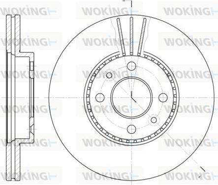 Woking D6227.10 - Тормозной диск autospares.lv