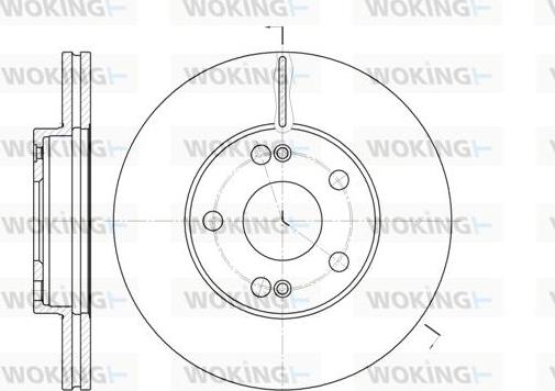 Woking D6227.11 - Тормозной диск autospares.lv