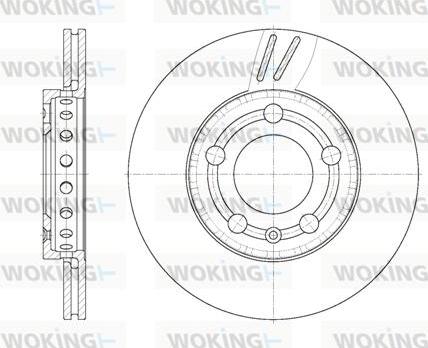 Woking D6709.10 - Тормозной диск autospares.lv