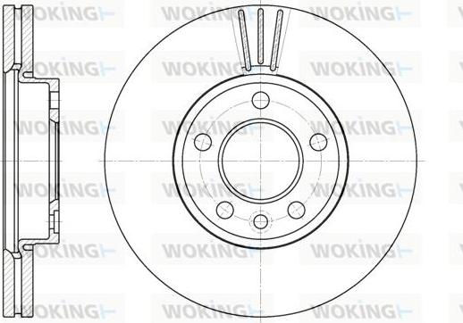 Woking D6708.10 - Тормозной диск autospares.lv