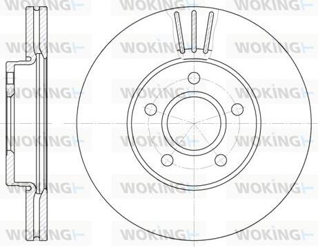 Woking D6710.10 - Тормозной диск autospares.lv