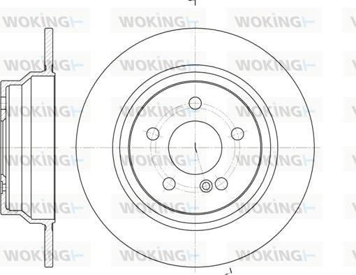 Woking D6787.00 - Тормозной диск autospares.lv