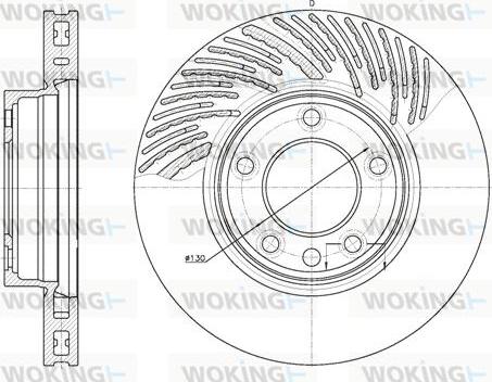 Woking D6773.10 - Тормозной диск autospares.lv