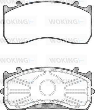 Woking JSA 9153.10 - Тормозные колодки, дисковые, комплект autospares.lv