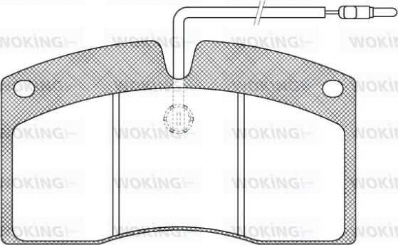 Woking JSA 4053.40 - Тормозные колодки, дисковые, комплект autospares.lv