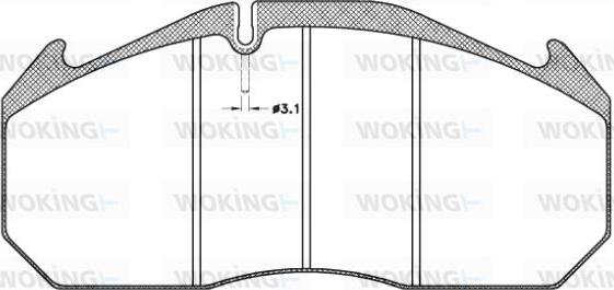 Woking JSA 4063.10 - Тормозные колодки, дисковые, комплект autospares.lv