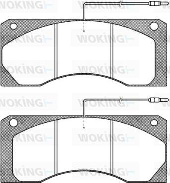 Woking JSA 4853.40 - Тормозные колодки, дисковые, комплект autospares.lv