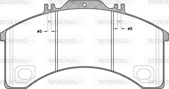 Woking JSA 5983.00 - Тормозные колодки, дисковые, комплект autospares.lv