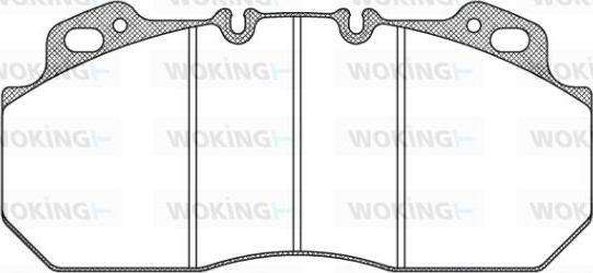 Woking JSA 7223.10 - Тормозные колодки, дисковые, комплект autospares.lv