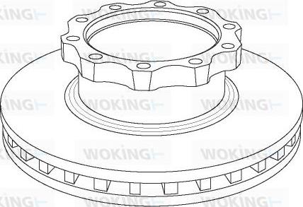 Woking NSA1042.20 - Тормозной диск autospares.lv