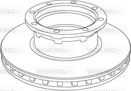 Woking NSA1056.20 - Тормозной диск autospares.lv