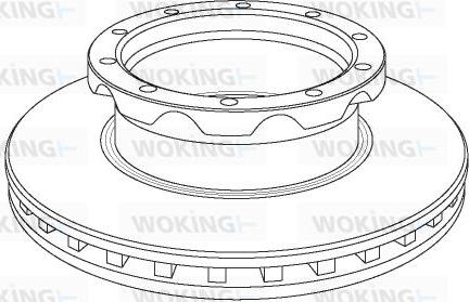 Woking NSA1050.20 - Тормозной диск autospares.lv