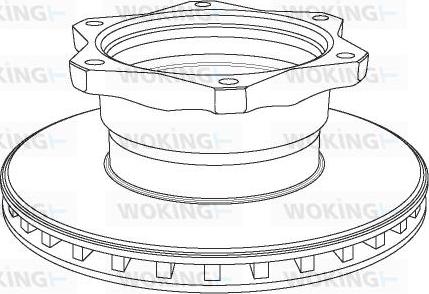 Woking NSA1058.20 - Тормозной диск autospares.lv