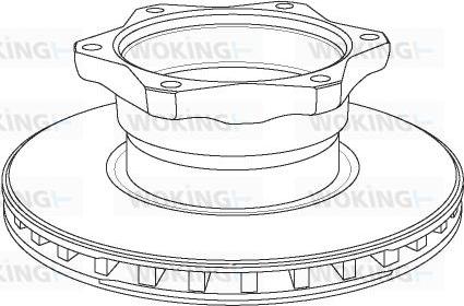 Woking NSA1052.20 - Тормозной диск autospares.lv