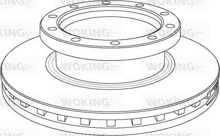 Woking NSA1061.20 - Тормозной диск autospares.lv