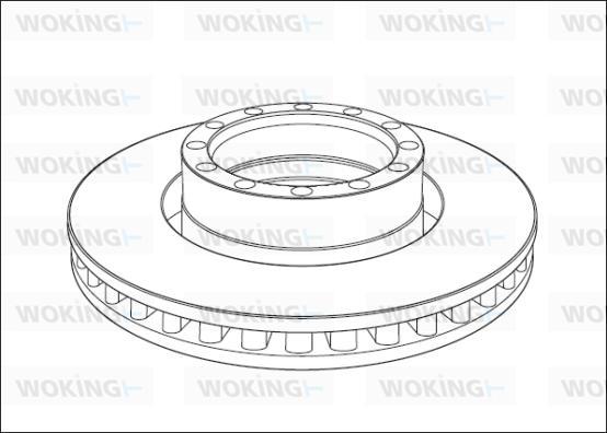 Woking NSA1015.20 - Тормозной диск autospares.lv