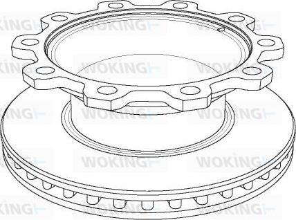 Woking NSA1081.20 - Тормозной диск autospares.lv