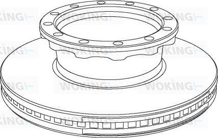 Woking NSA1029.20 - Тормозной диск autospares.lv