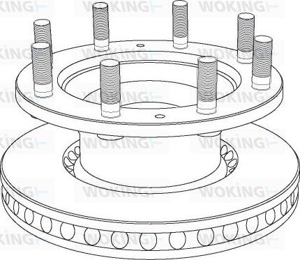 Woking NSA1021.20 - Тормозной диск autospares.lv