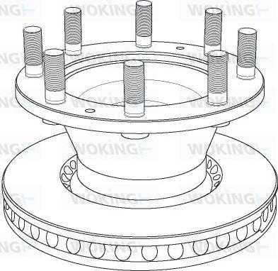 Woking NSA1022.20 - Тормозной диск autospares.lv