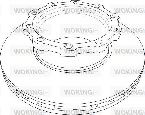 Woking NSA1207.20 - Тормозной диск autospares.lv