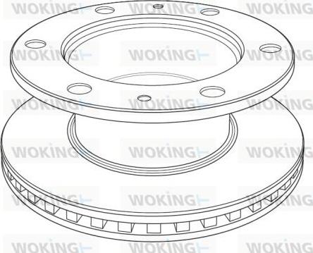 Woking NSA1220.20 - Тормозной диск autospares.lv